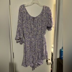 Floral Lavender Romper